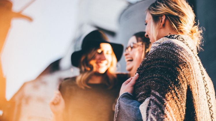 Women laughing together